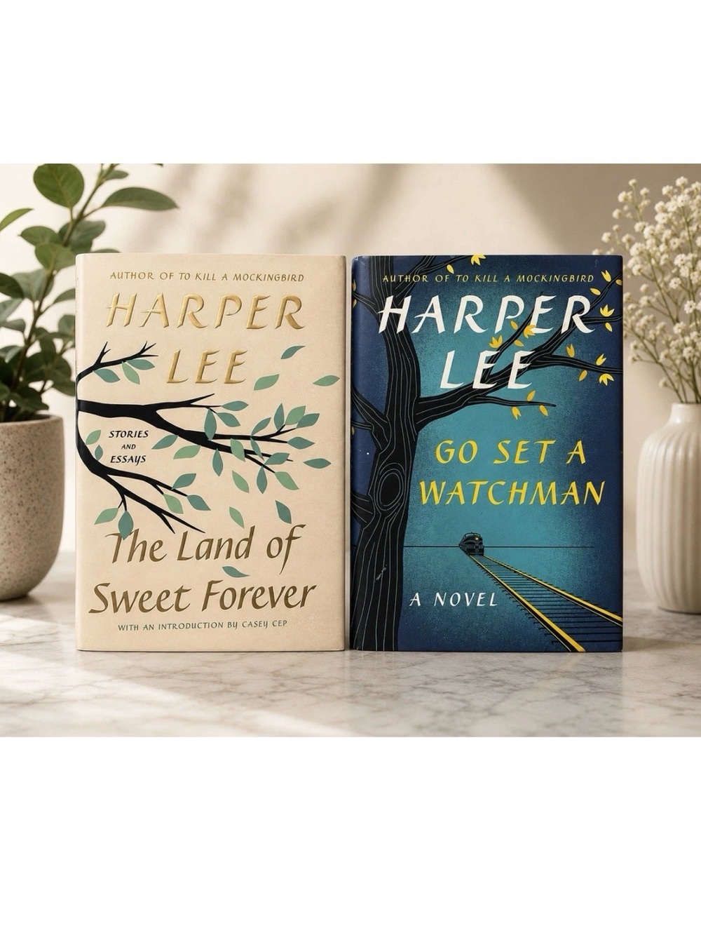 Harper Lee 2 Hardcover Books Go Set a Watchman Land of Sweet Forever NEW